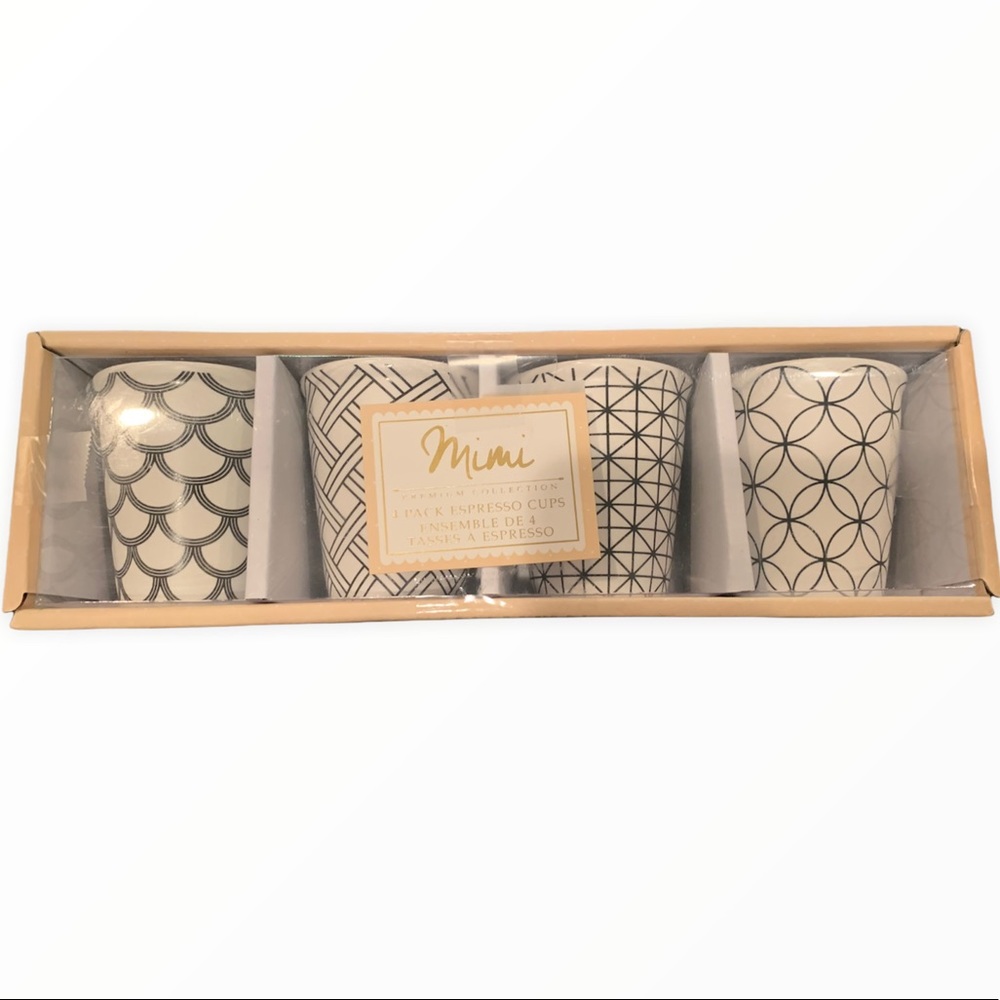 Mimi black and white Expresso cups